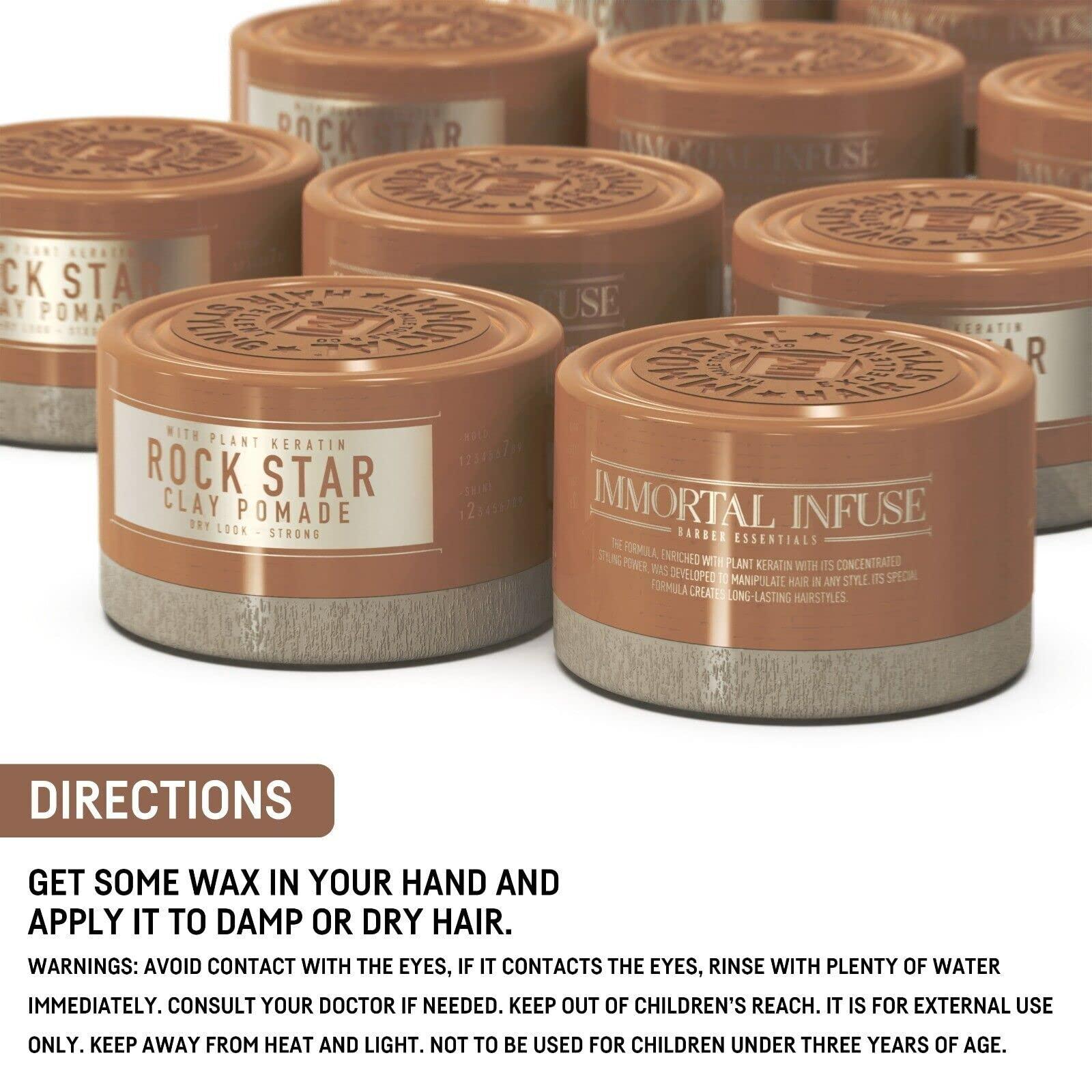 Generic Immortal Infuse Rock Star Clay Pomade Wax - 150 ml