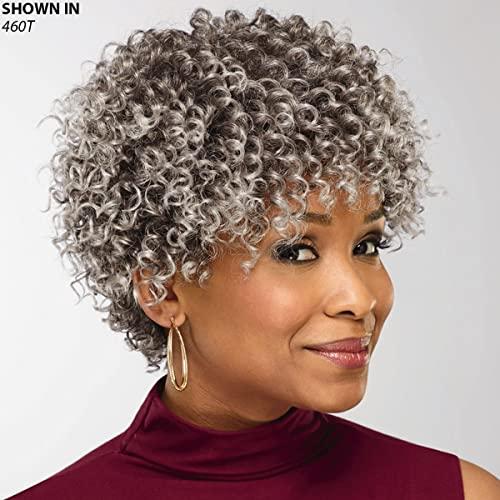 Especially Yours Especially Yours Felicity Wig Natural Short Wig with Trendy Corkscrew Curls, Bouncy Layers/Runway Shades of Black, Brown and Gray