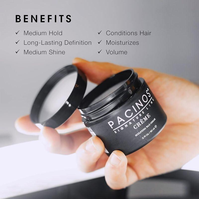 Pacinos Pacinos Creme Hair Sculpting Wax Cream - Water Soluble Medium Shine Styling Cream