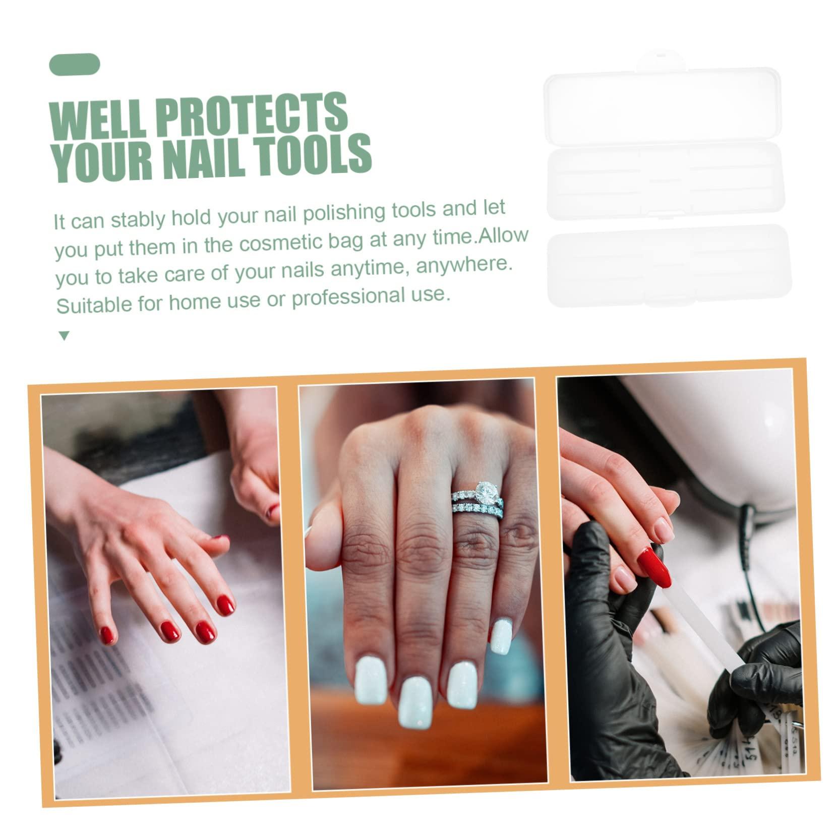 Mikinona Mikinona 2pcs Nail Art Storage Box Nail Drill Bit Case Tool Chest Nail Tools for Nail Art Manicure Tools Nail Salon Organizers Nails Tools Drawers Nail Art Tool Manicure Tool Boxes Plastic