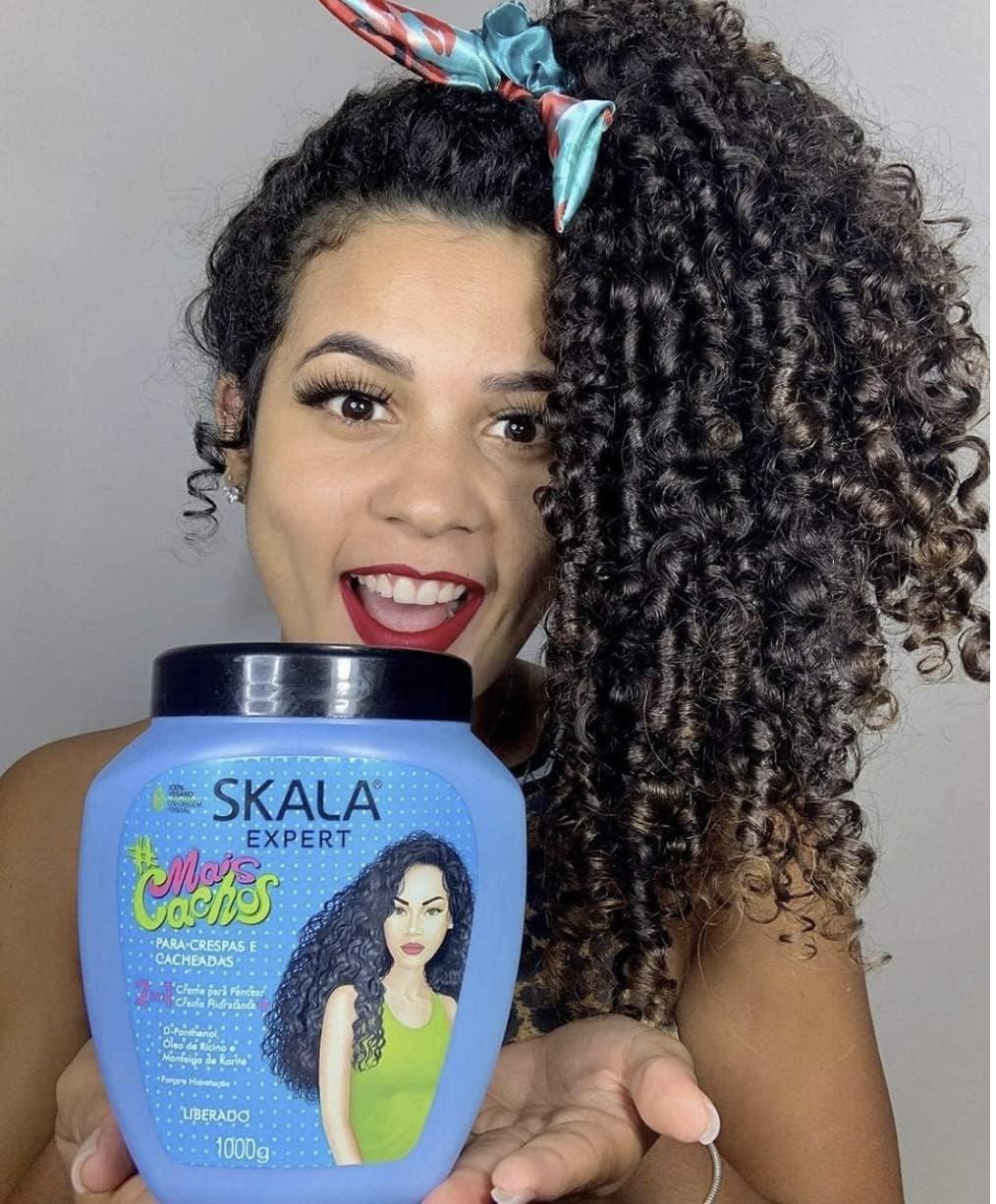 Relax Company Relax Company SKALA Expert Mais Cachos Brazilian Shampoo and Conditioner 325 Ml, brazilian hair product, curly hair products (Blue + Kit), as seen