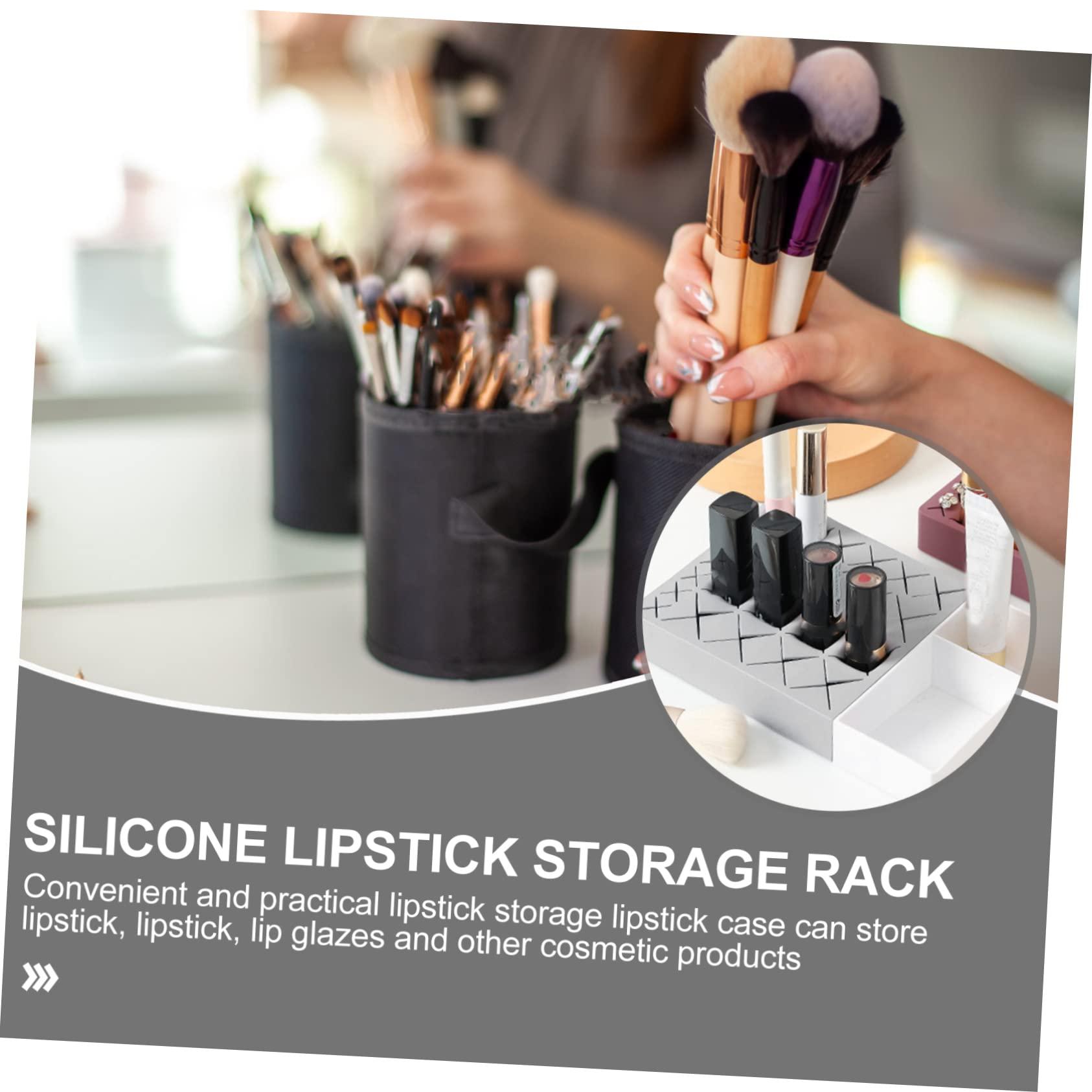 IWOWHERO IWOWHERO Lipstick Display Stand Cosmetic Organizer Rack for Lipstick and Lip Gloss Storage Stylish Makeup Rack for Vanity and Dresser