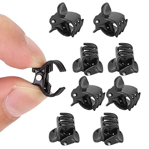 plplaaobo mini hair clipsHair Claw Clips, 100PCS Black Hair Clips, Mini Plastic Small Claws Hair Clip Non Slip Clamps Stylish Jaw Clips Hair Clamps Hair Accessories for Girls and Women