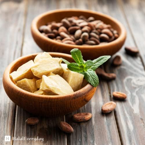HalalEveryDay 1 Lb Ecuadorian Cocoa (Cacao) Butter - Pure, Raw and Unprocessed - Use for Lotion, Cream, Lip Balm, Oil Stick or Body Butter - NON-GMO, Vegan and Halal