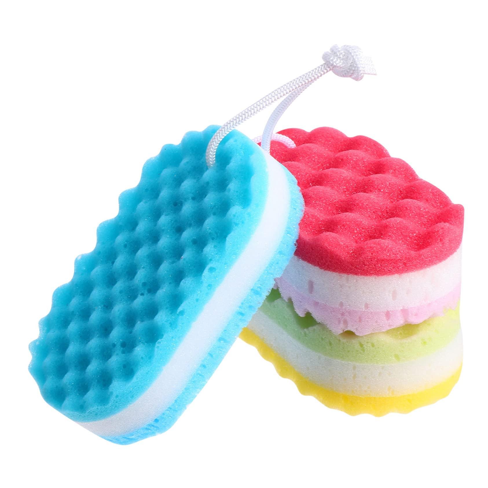 FOMIYES FOMIYES Shower Sponge Double Sided Bath Sponges for Shower Wavy Sponge Cleaning Body Scrubber Soft Gentle Skin Scrubber