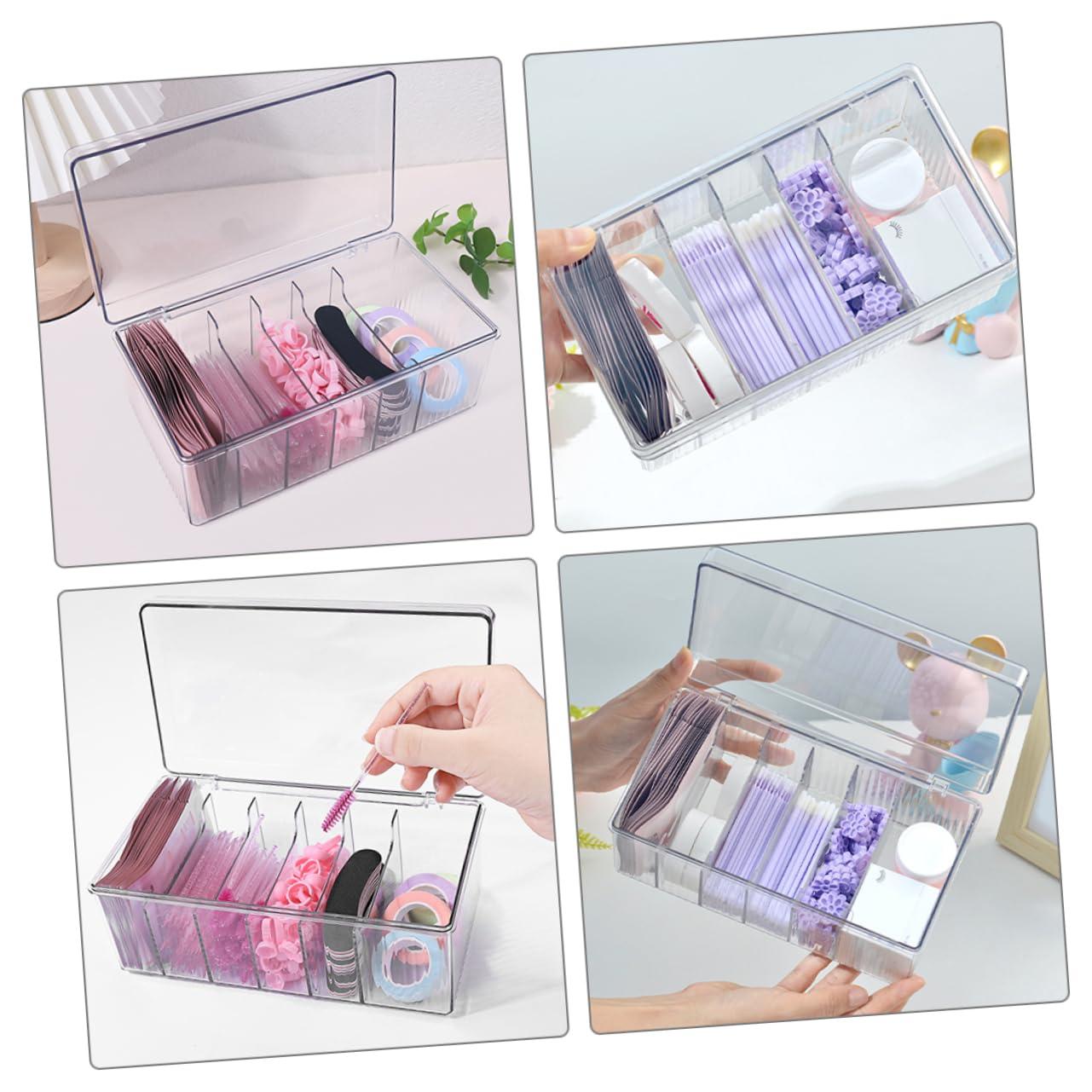 SKISUNO SKISUNO Eyelash Extension Tools Storage Holder Eyeshadow Palette Organizer Acrylic Lash Extension Tools Storage Organizer Cosmetics Tools Case