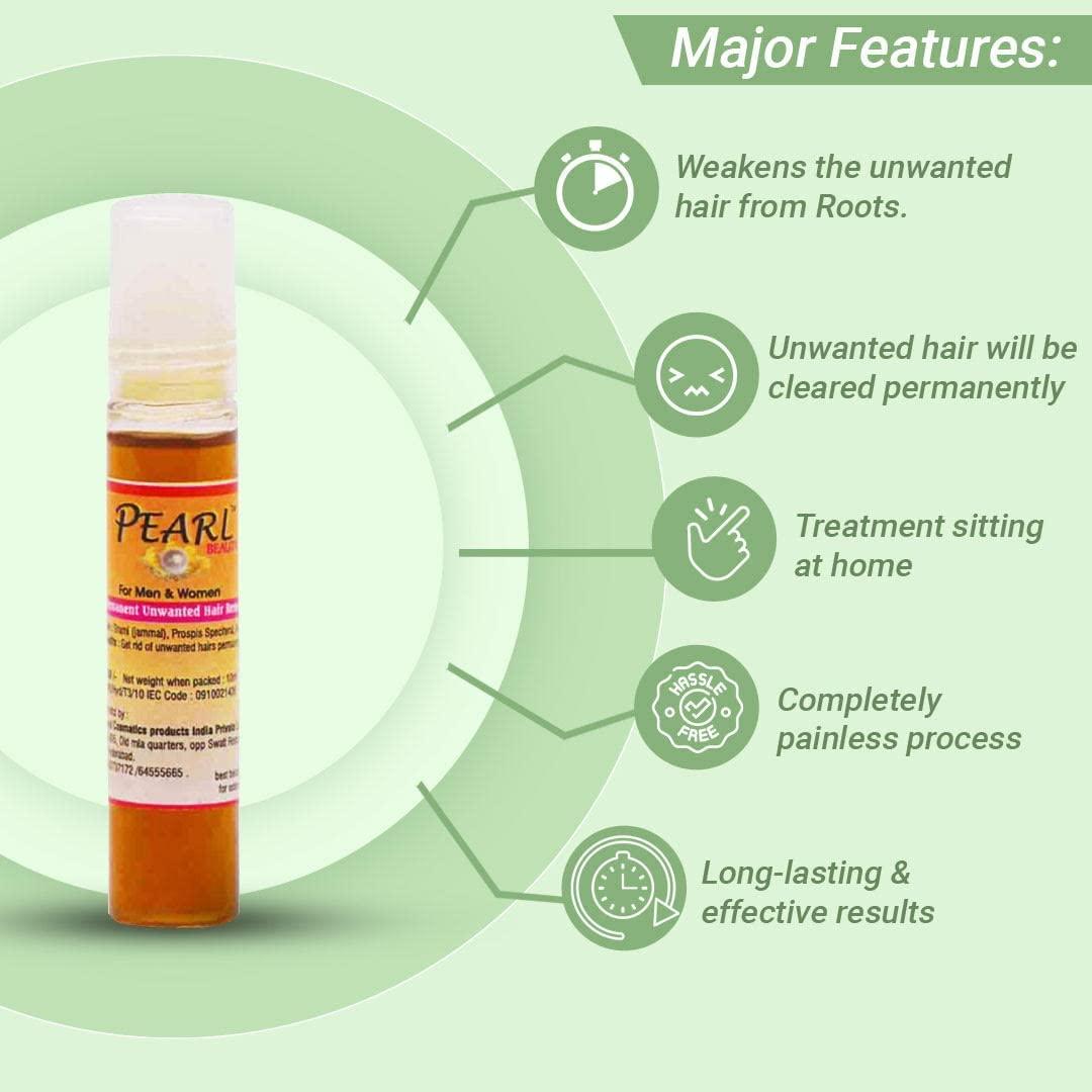 Generic Pearl Unwanted Hair Removal Oil- Permanently Remove Facial Hair & Body Hair