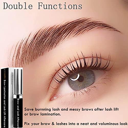 Libeauty Brow Lamination and Lash Lift Nutrition Clear Eyelash Perm Aftercare Save Burning Eyelash & Eyebrow, Keratin Boost Care Fix Messy Brows/Lashes into Neat Look for 8 Weeks