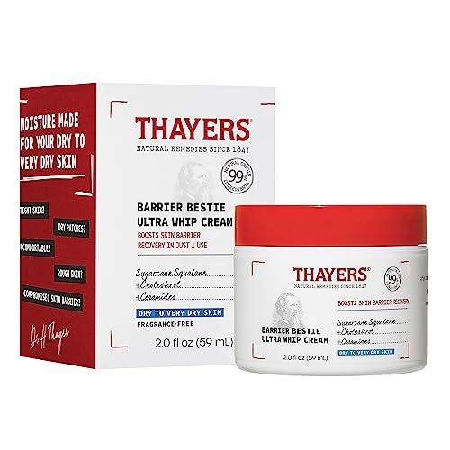 THAYERS THAYERS Barrier Bestie Ultra Whip Face Cream, Moisturizer with Sugarcane Squalane and Ceramides, Skin Care for Dry to Very Dry Skin, 2.0 Oz