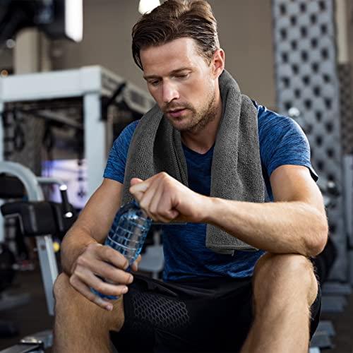 Shimeyao 48 Pack Bleach Proof Salon Towels Microfiber Absorbent Towels Bleach Resistant Hair Towel Quick Dry Hand Towels Bulk for Gym Bath Spa Home Hair Drying, 16 x 27 Inches (Grey)