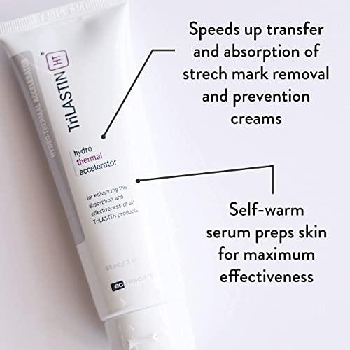 TriLASTIN TriLASTIN Maternity Stretch Mark Prevention Cream (4oz) Bundle with Hydro-Thermal Accelerator (3oz) | Pregnancy Must-Have | Safe and Hypoallergenic Gift for First-time Moms | 2 Month Supply