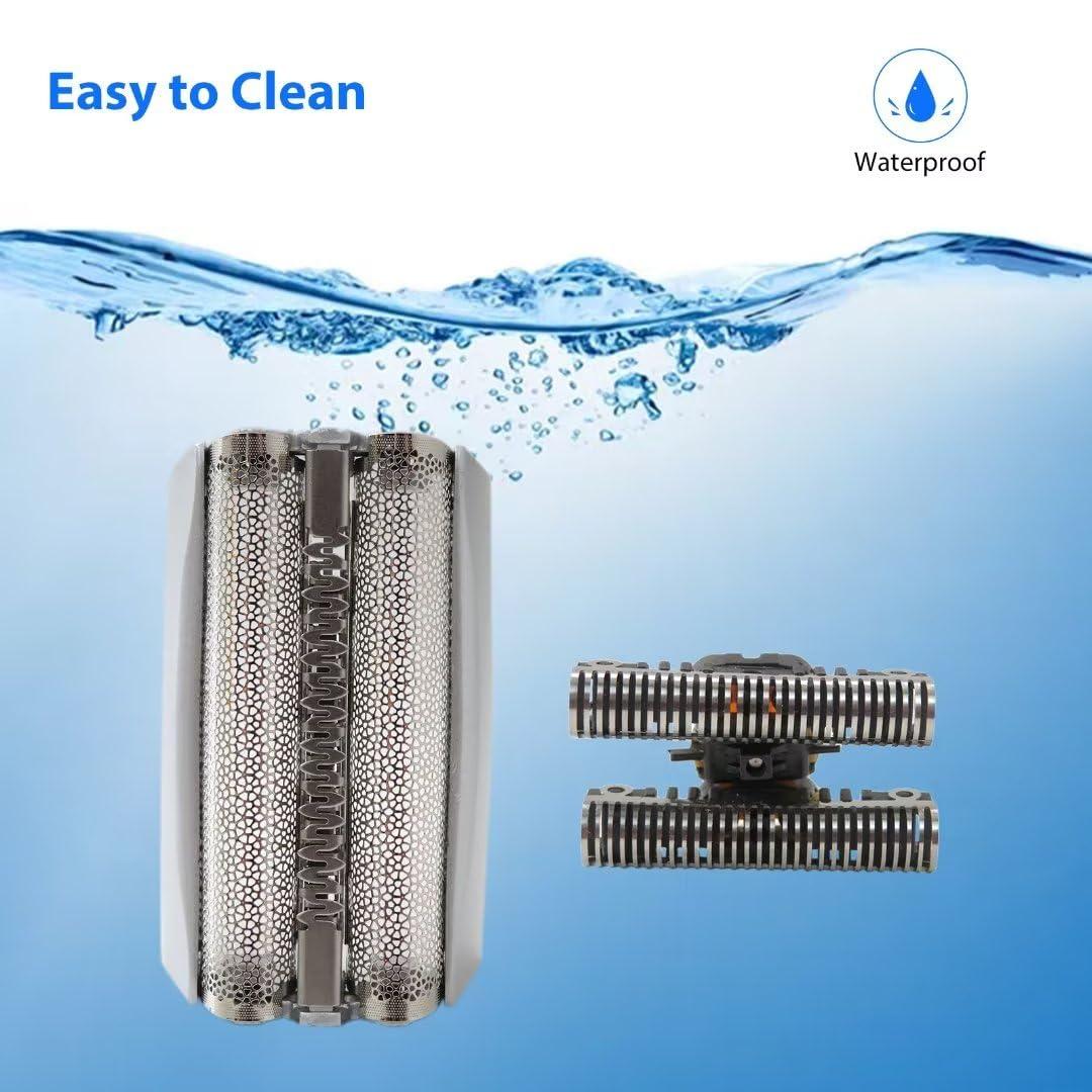 Colorpp Colorpp 2024 Upgraded 51S Silver 8000 Series Shaver Foil Replace Head for Braun WaterFlex 8795 8581 8583 8585 8588 8590 8781 8783 8790