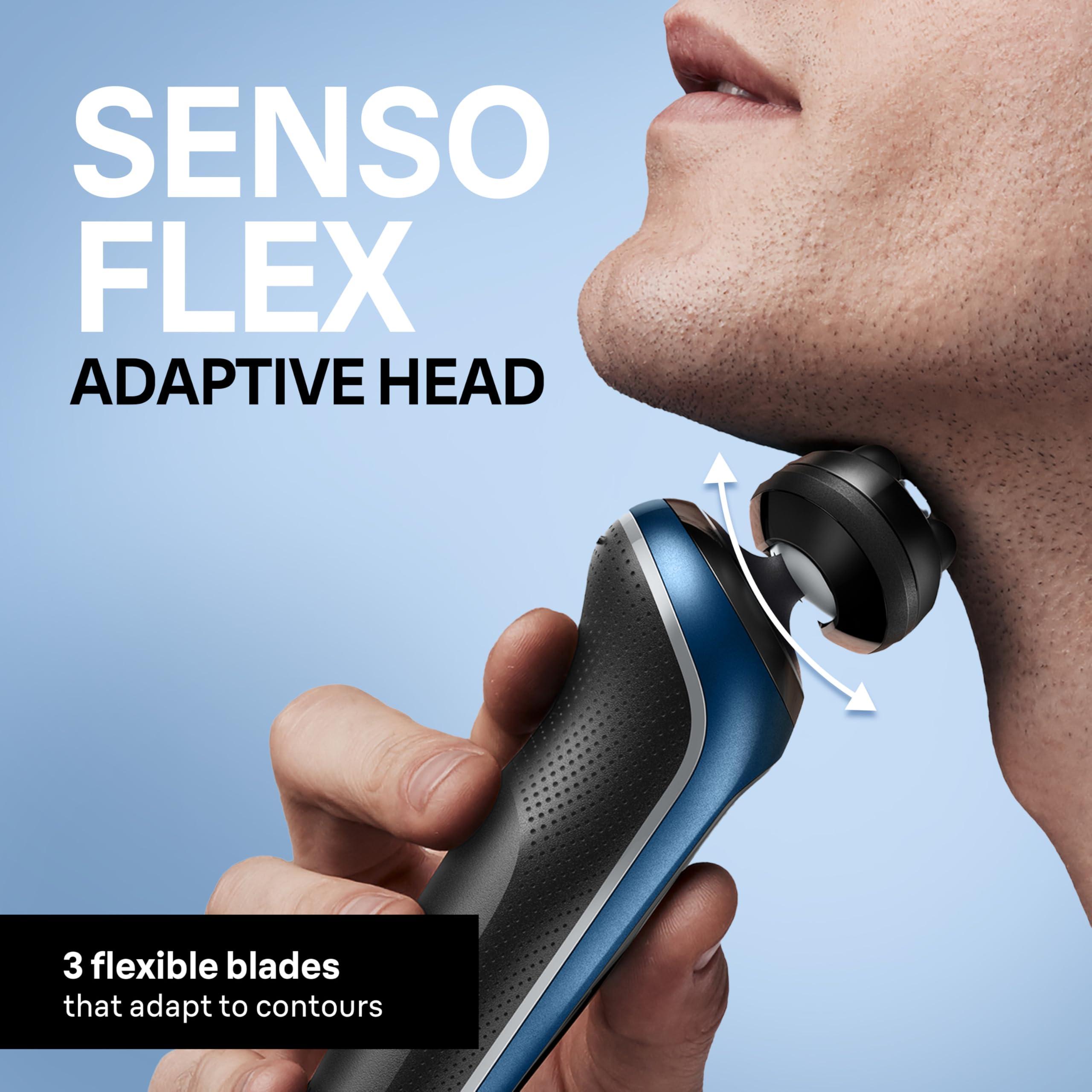 Braun Braun Electric Shaver for Men, Series 6 6177cc, Wet & Dry Shave, Turbo & Gentle Shaving Modes, Foil Shaver, Blue