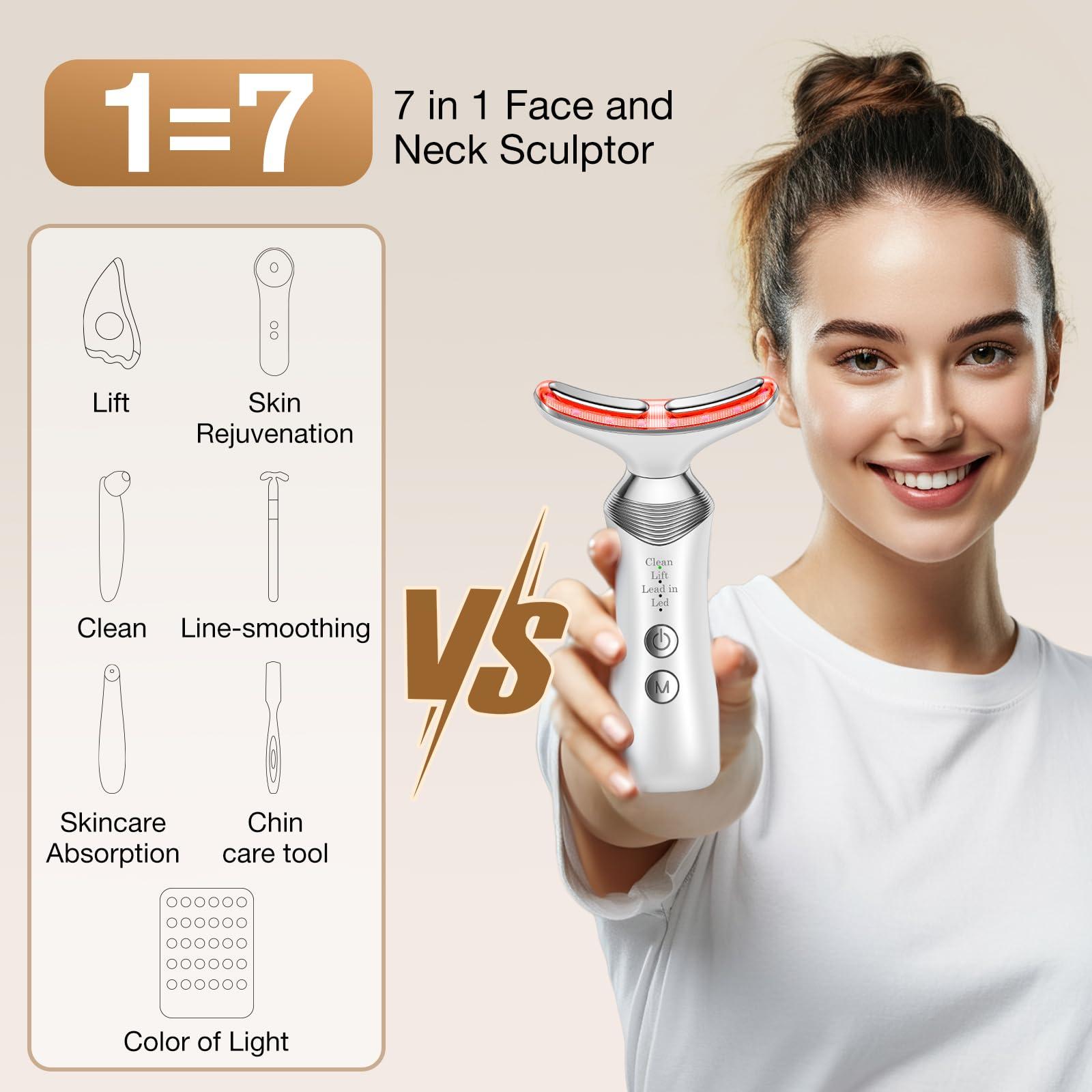 YUMAID YUMAID Facial Massager Red-Light-Therapy-for-Face, LED Light Therapy Device, Face Tool for Skin Care