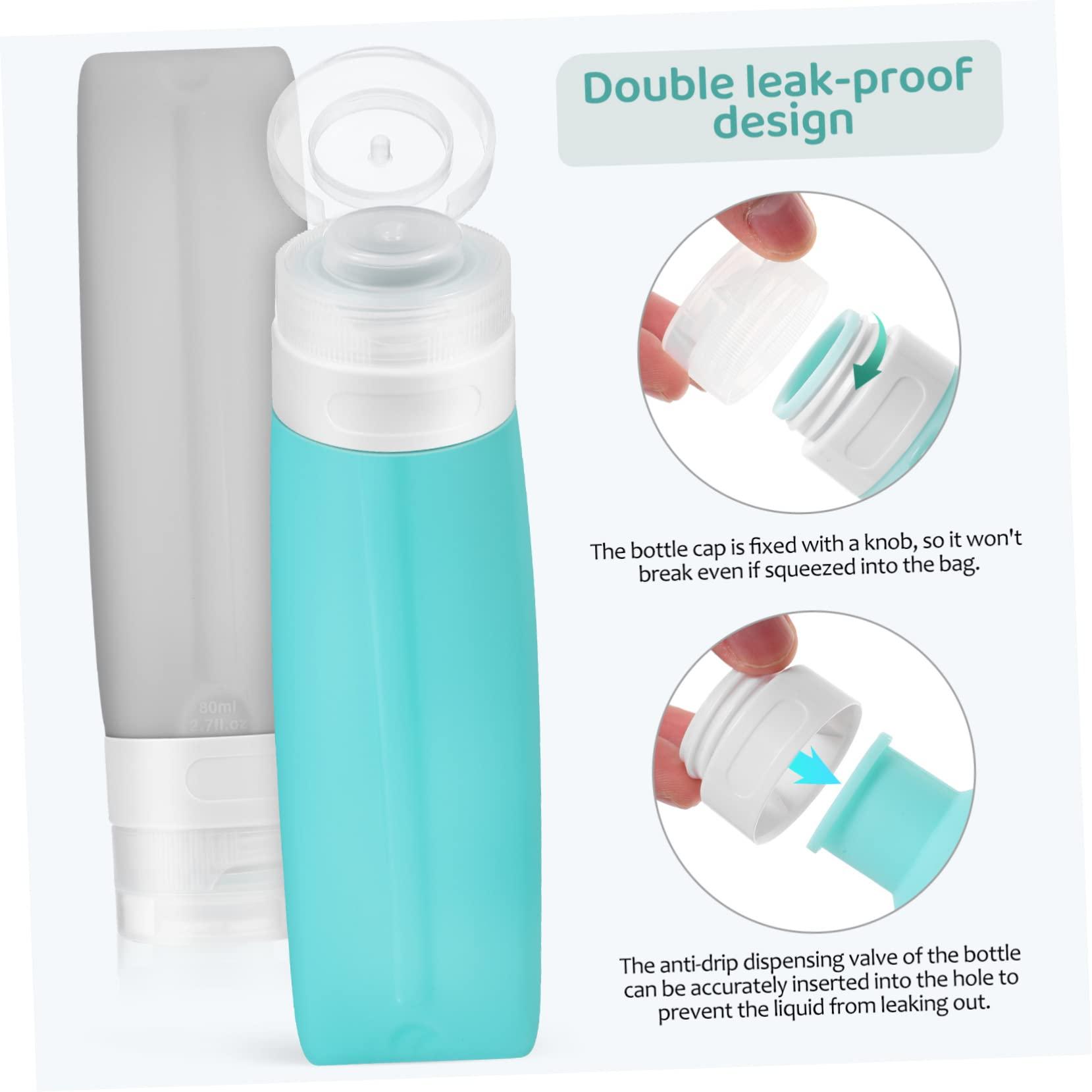 FOMIYES FOMIYES Refill Shampoo Bottles Set 5Pcs Silicone Travel Containers Wide Opening Design