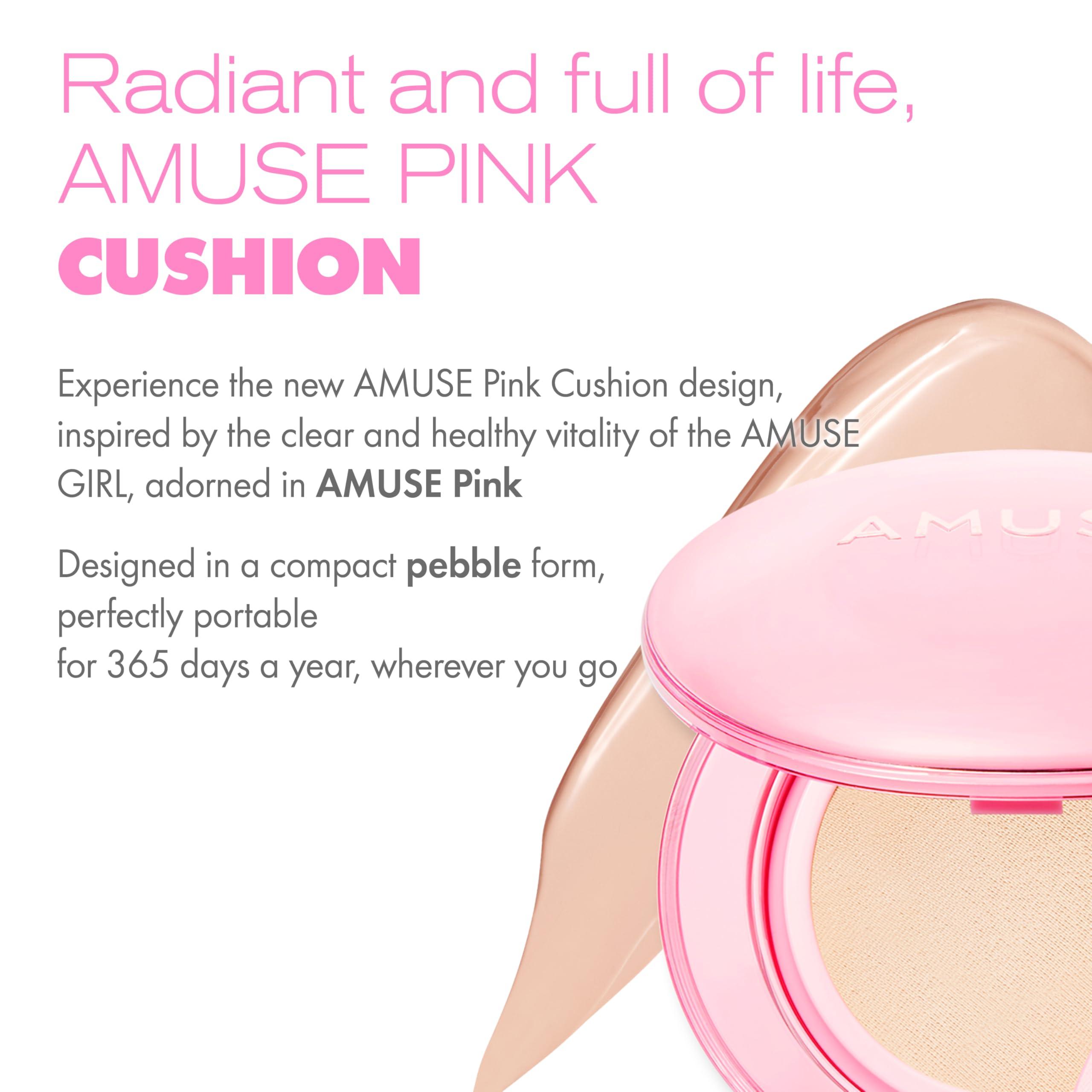 Amuse Amuse SEOUL DEW POWER VEGAN CUSHION [REFILL] 02 HEALTHY | beige | Dewy, glow, long-lasting, double coverage, clean beauty, lightweight, natural look, foundation for sensitive skin, hydrating cushion