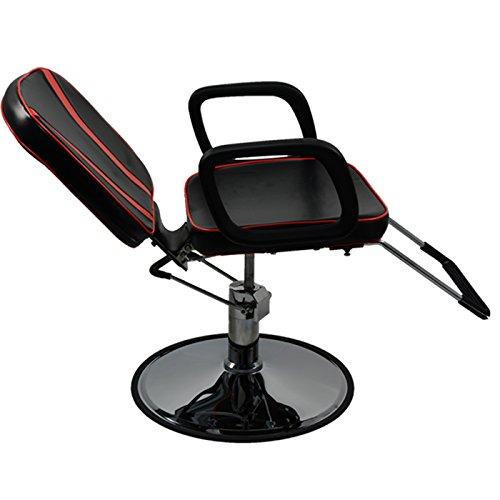 InkBed InkBed Black & Red All Purpose Hydraulic Lift Reclining Client Chair Piercing Tattoo Studio Equipment