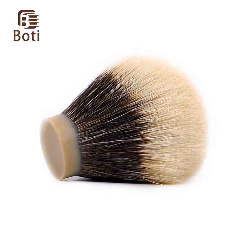 Boti Boti Brush-SHD NC Finest Two Band Badger Hair Knot Gel Tip Bulb Type Daily Barber Beard Care Tool Beard Shaping Kit (20mm)