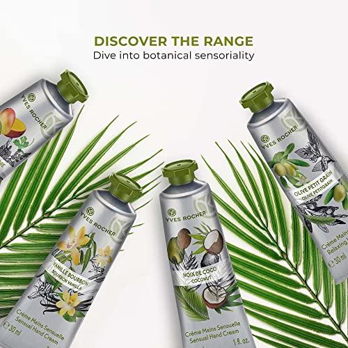 YR YVES ROCHER Yves Rocher Kit of Plaisirs Nature Hand Creams | 4 Travel-Sized Hand Creams with Shea Butter for Dry Skin | 1.01 Fl Oz Each