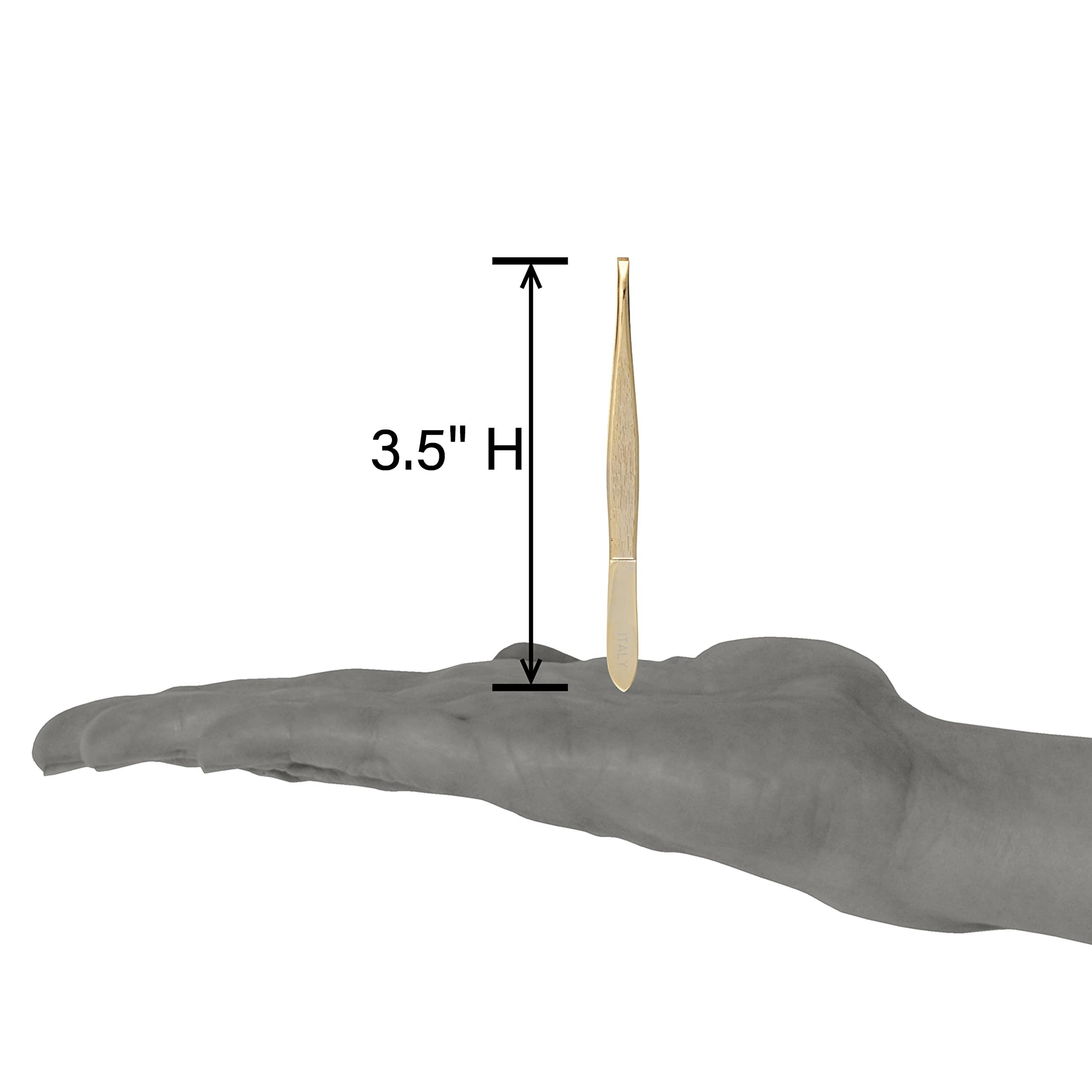 Refine REFINE - Germany - Professional Gold Tweezers, 24K Gold Plated for Eyebrow Shaping and Tweezing Hair Post-Waxing - 3 ct (Pack of 2)