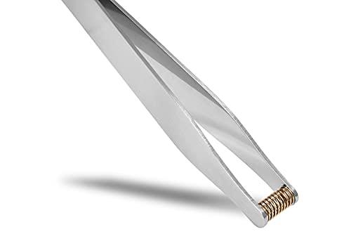 Product of Gifu Japan Seki Japan Ear Hair Trimmer Clipper Cutter Tweezers Shape with Spring Safe Design for Hair Removal, Japanese Stainless Steel