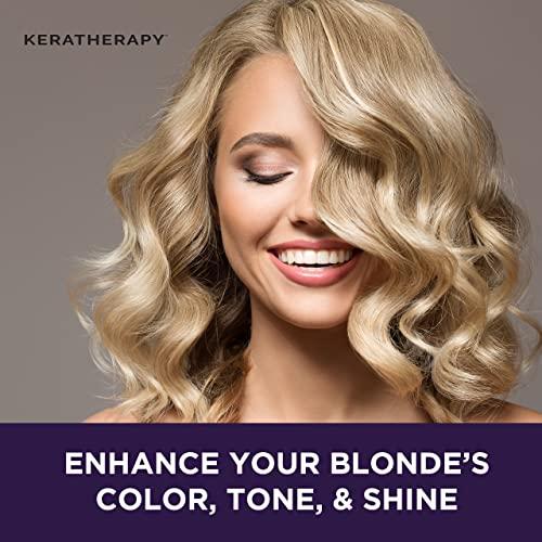 KERATHERAPY KERATHERAPY Keratin Infused Totally Blonde Violet Toning Shampoo, 10.1 fl. oz, 300 ml - Violet Shampoo for Blonde Color Treated Hair, Brassy, Silver, & Highlighted - Sulfate & Paraben Free