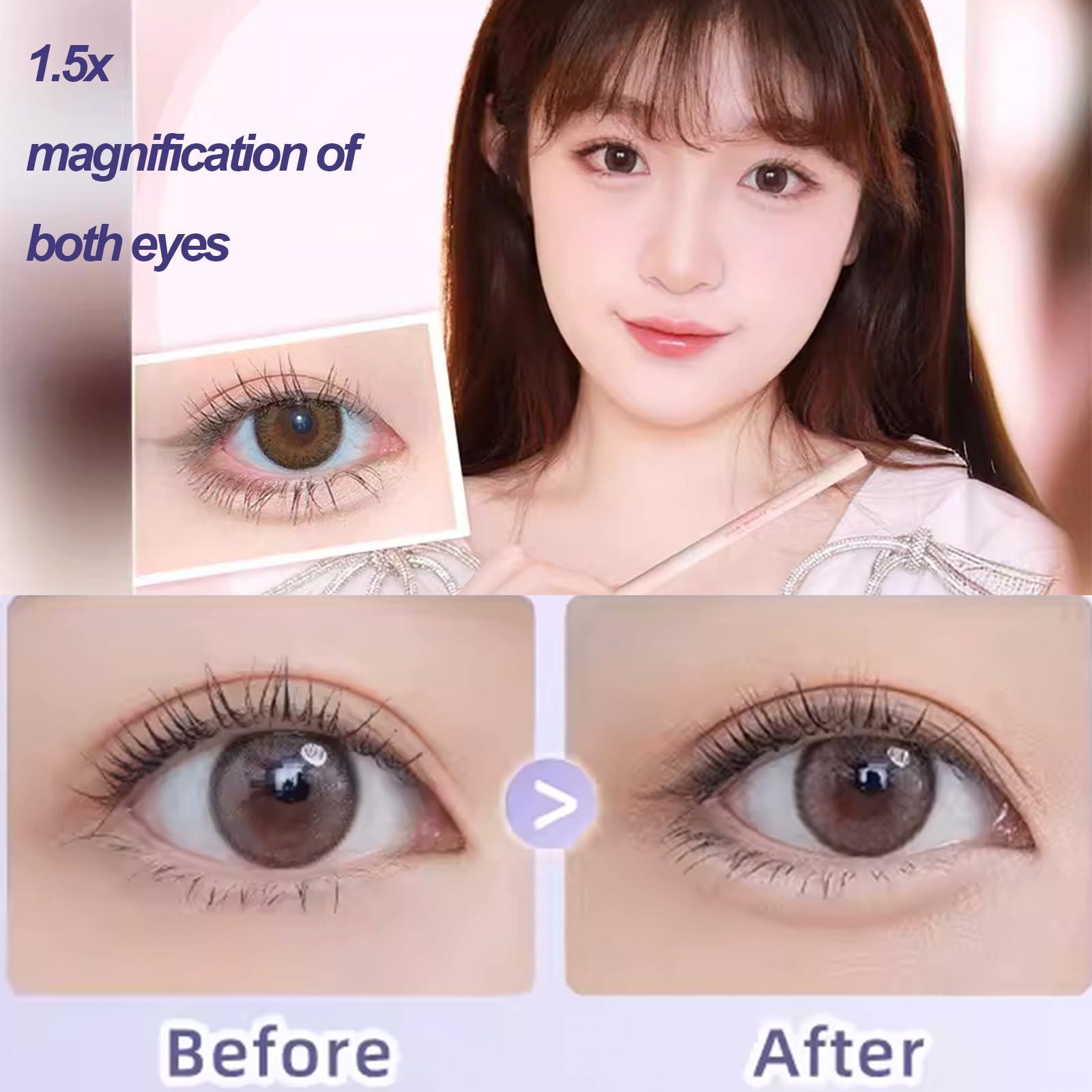 Okerker Under Eye Highlighter Makeup Stick, Eyeliner Eye Enhancing, Lying Silkworm Pencil Highlight & Contouring Stick, Silky-smooth Long-lasting Smudge-proof for Tear Drop Eye Brightener Eye Bigger Eye 2PCS