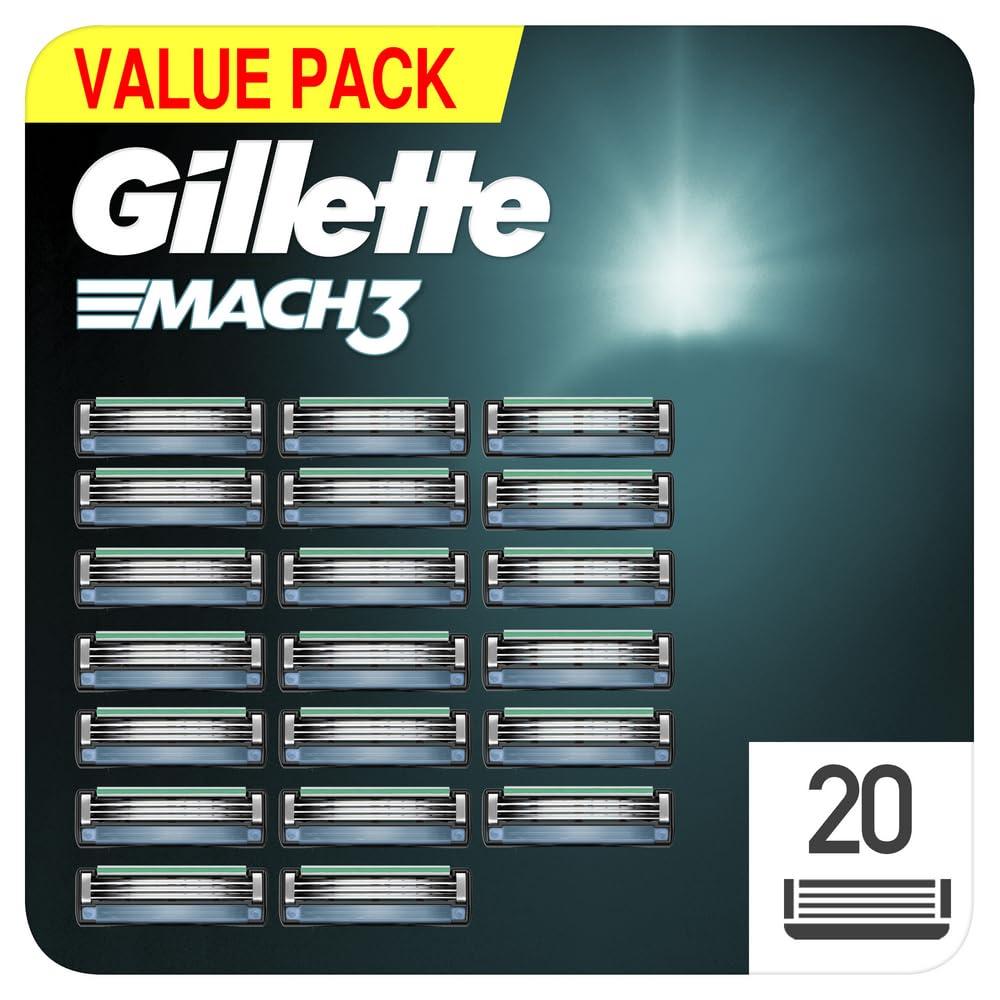 Gillette Gillette Mach3 Men's Razor Blades, Pack of 20 Refill Blades
