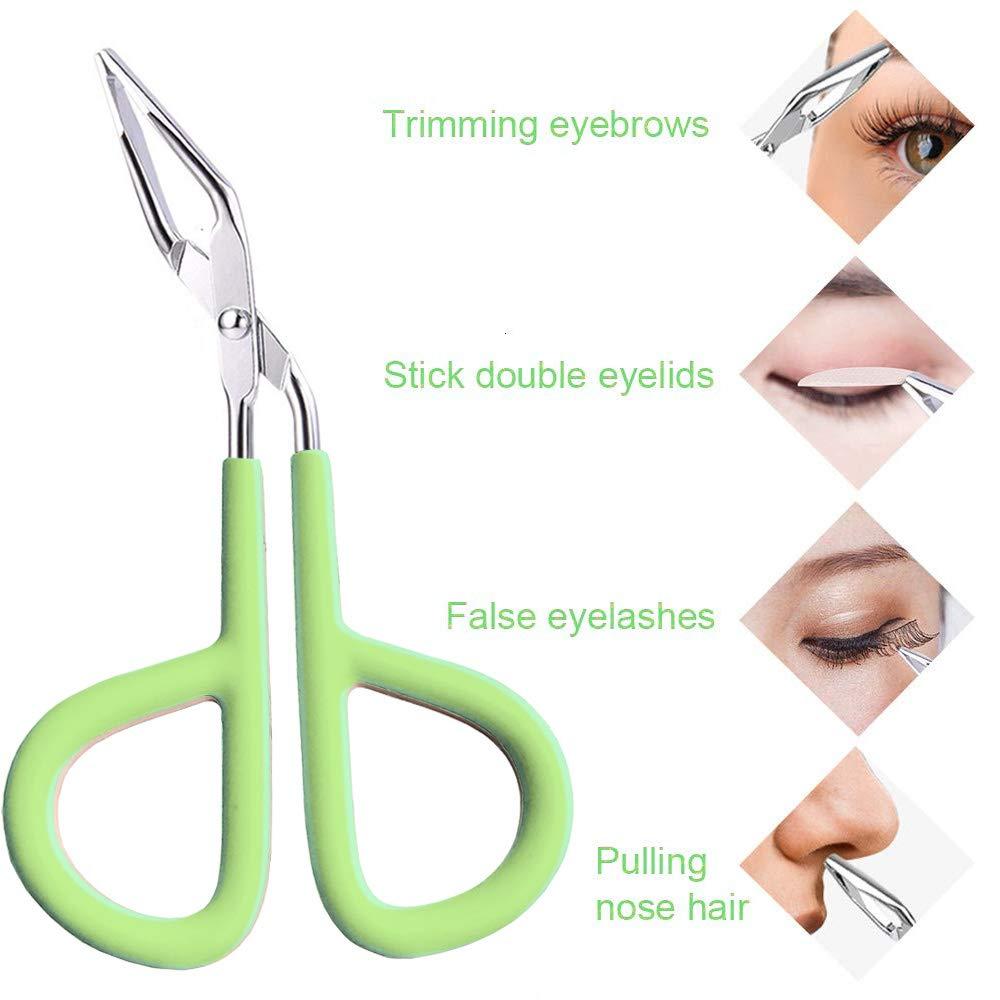 PiggyArt Eyebrow Tweezers, 3 Pack Stainless Steel Scissors Handle Tweezers Clip Eyebrow Remover Brow Shape Grooming Tools (3 Pcs Mixing)