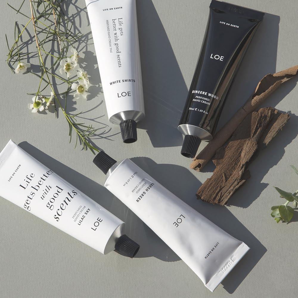 LOE LOE Life On Earth perfumed hand cream, 50ml/1.69fl oz (SINCERE WOOD)