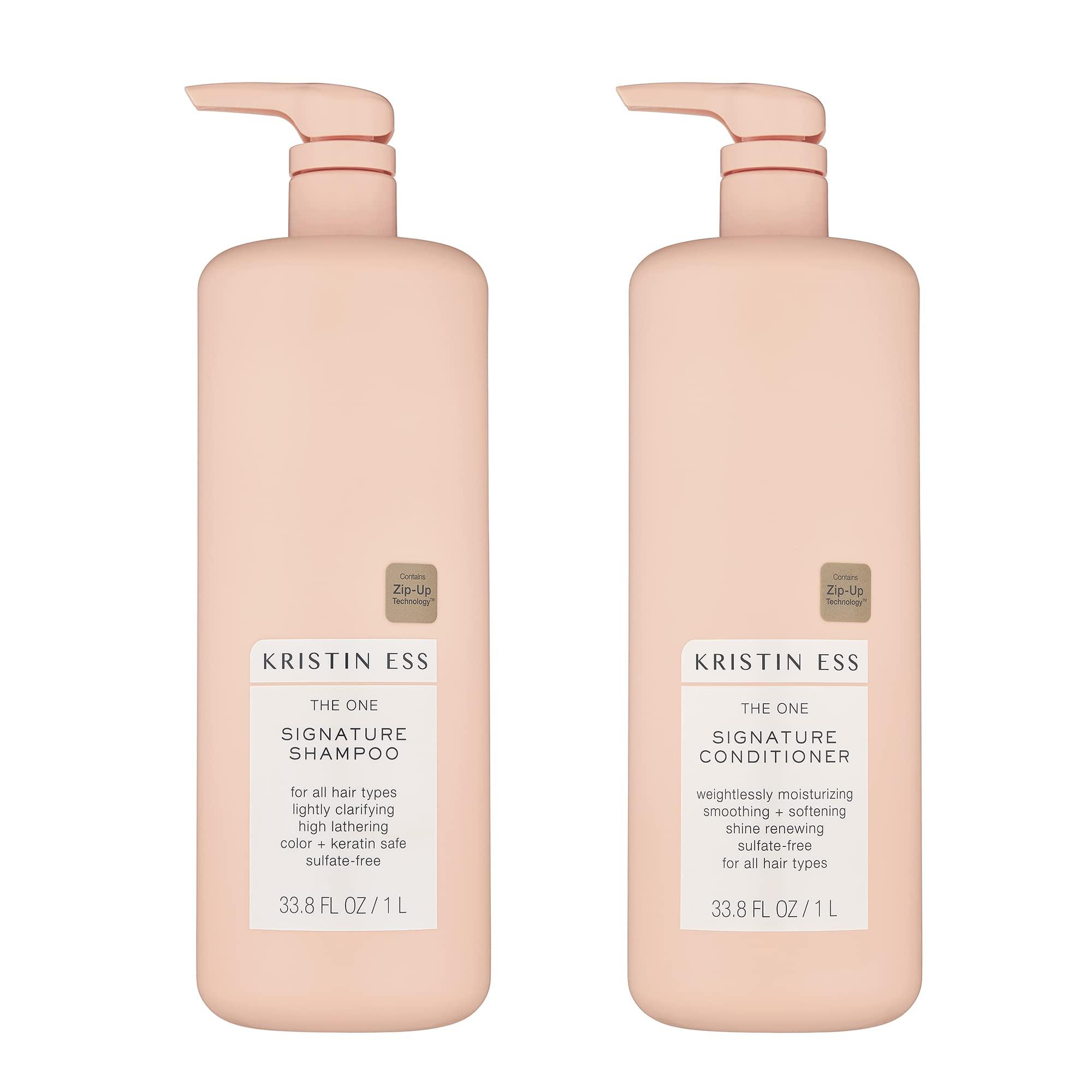 Kristin Ess Kristin Ess Hydrating 33.8 fl oz Shampoo + Conditioner Set + Blow Dry Mist Heat Protectant Spray