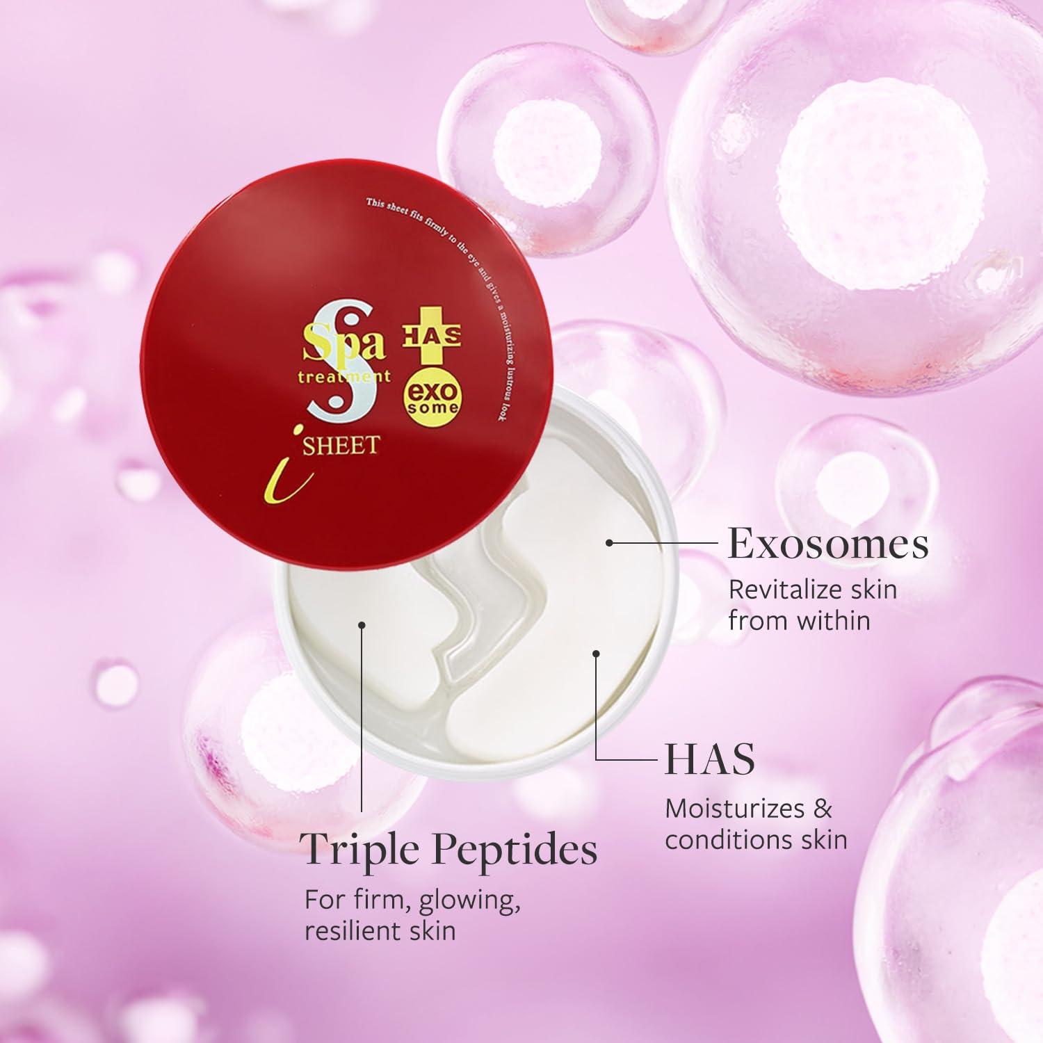 Spa treatment Spa Treatment HAS Stretch iSheet exo Japanese, Under Eye Patches for Puffy Eyes and Dark Circles, eye mask, Under Eye Masks, wrinkles, eyebag, eye masks for dark circles and puffiness (60 Sheets)