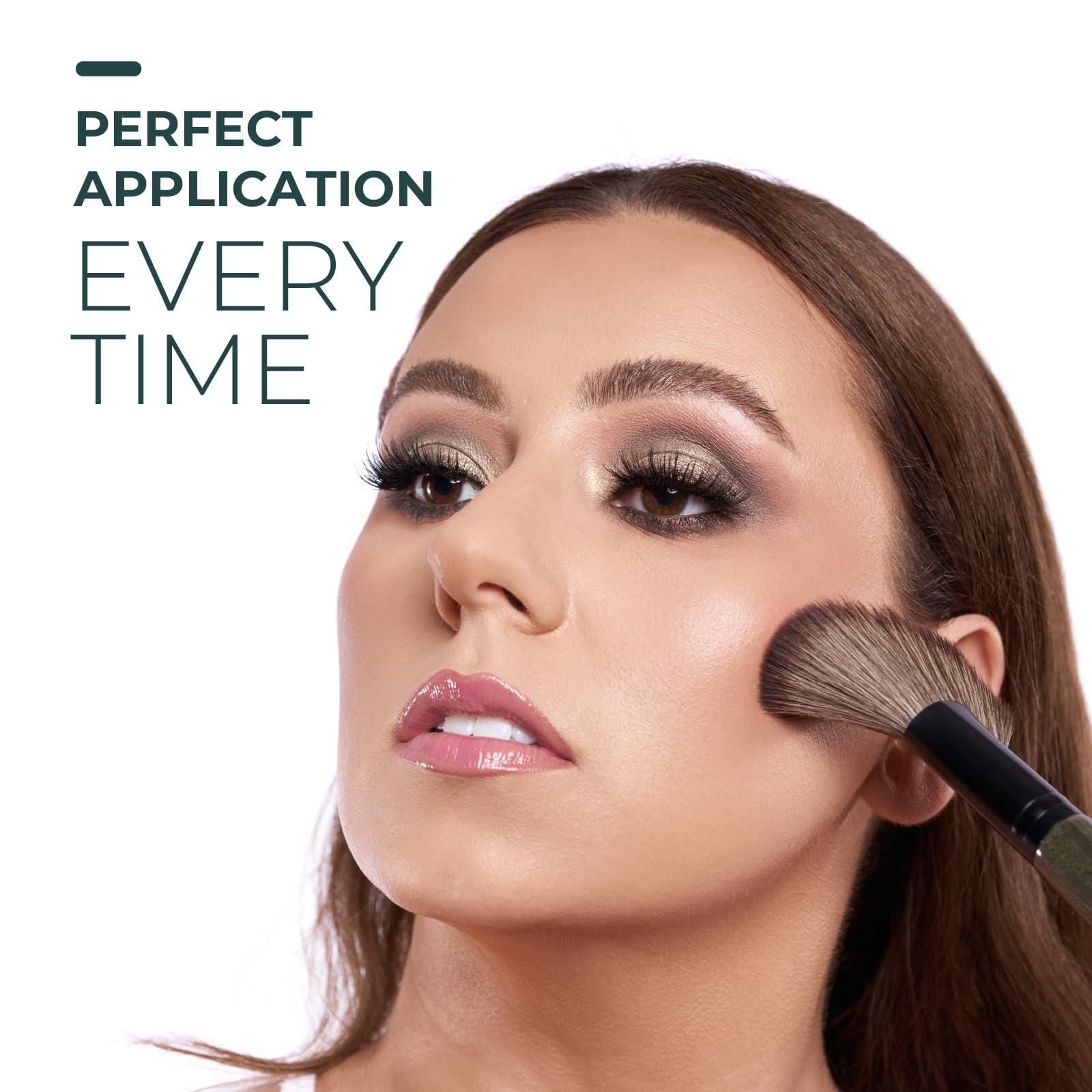 Rose and Ben Beauty Rose and Ben Beauty C40 Bronzer Brush & C41 Blush Brush Bundle | Professional Brushes for Flawless Bronzer, Blush, Powder & Contour Application | Angled, Non-Shedding, Cruelty-Free