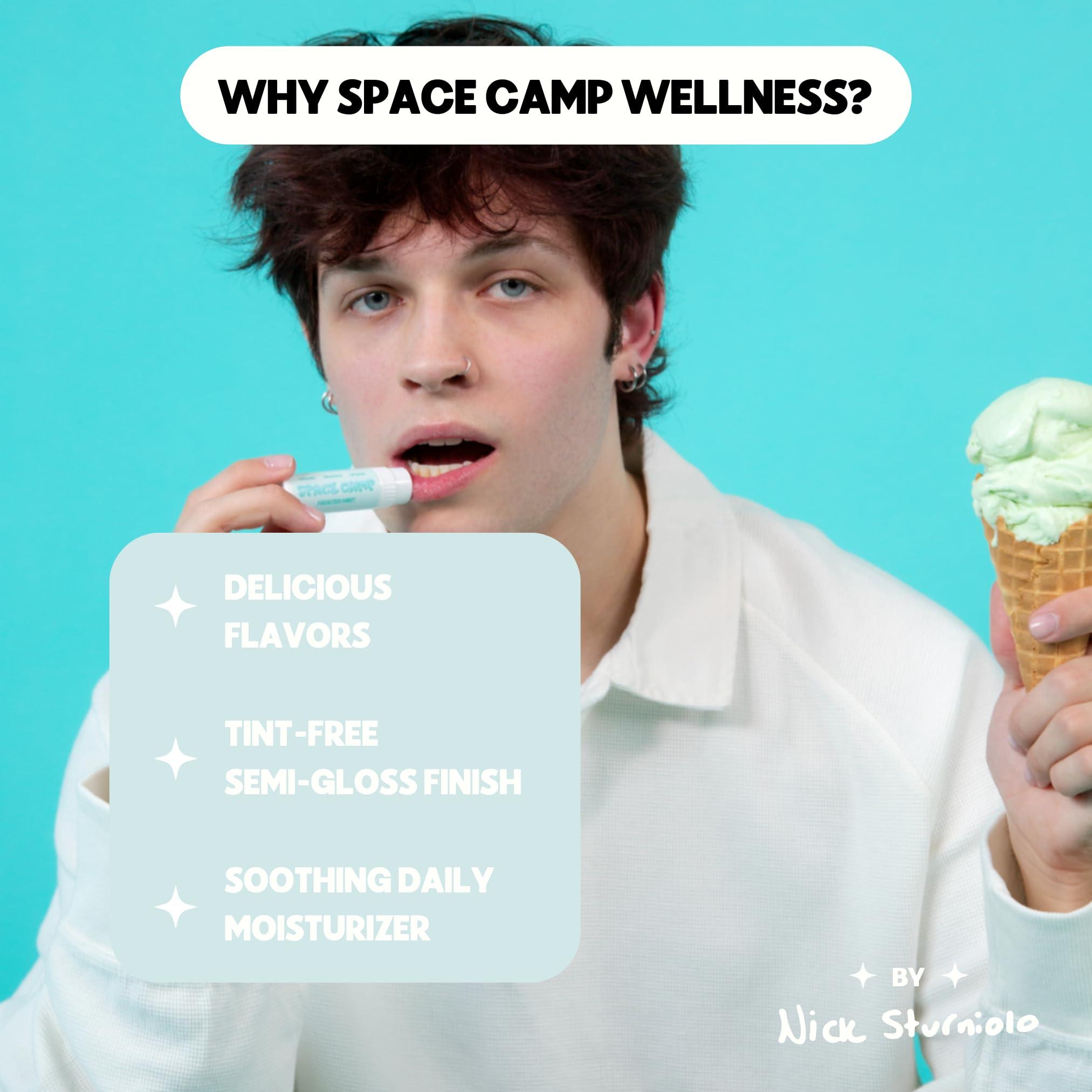 Space Camp Space Camp Wellness Jumbo Lip Balm - Frosted Mint Organic Flavored Balm (2 Pack)