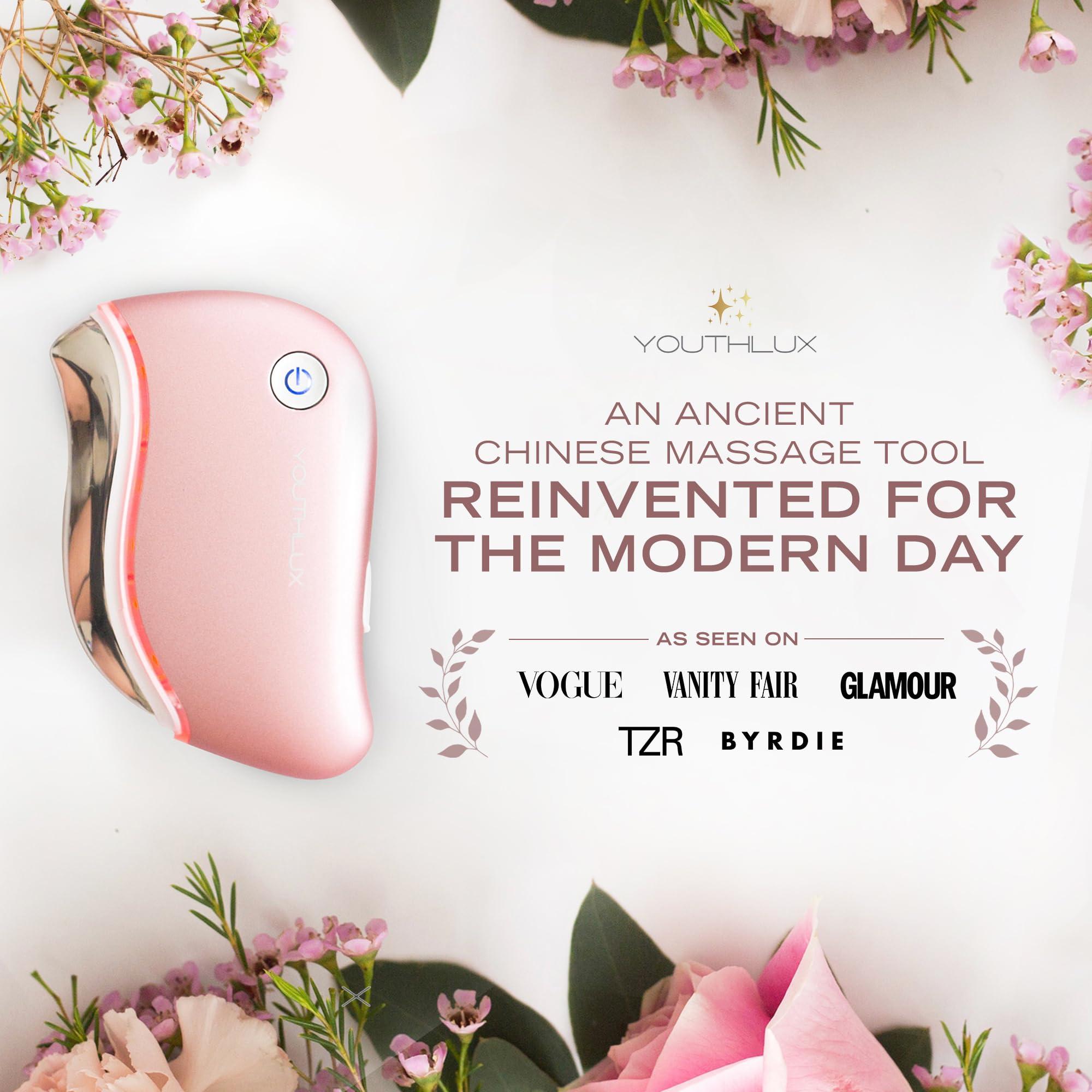 YOUTH LAB YouthLab ProSculpt Gua Sha, Ultimate Facial Scraping/Sculpting/Tightening Tool, Heat/Electric Vibration, Anti-Aging/Wrinkles, Eye/Face Puffiness, Tension Relief, Acupressure, Face Lift, Double Chin