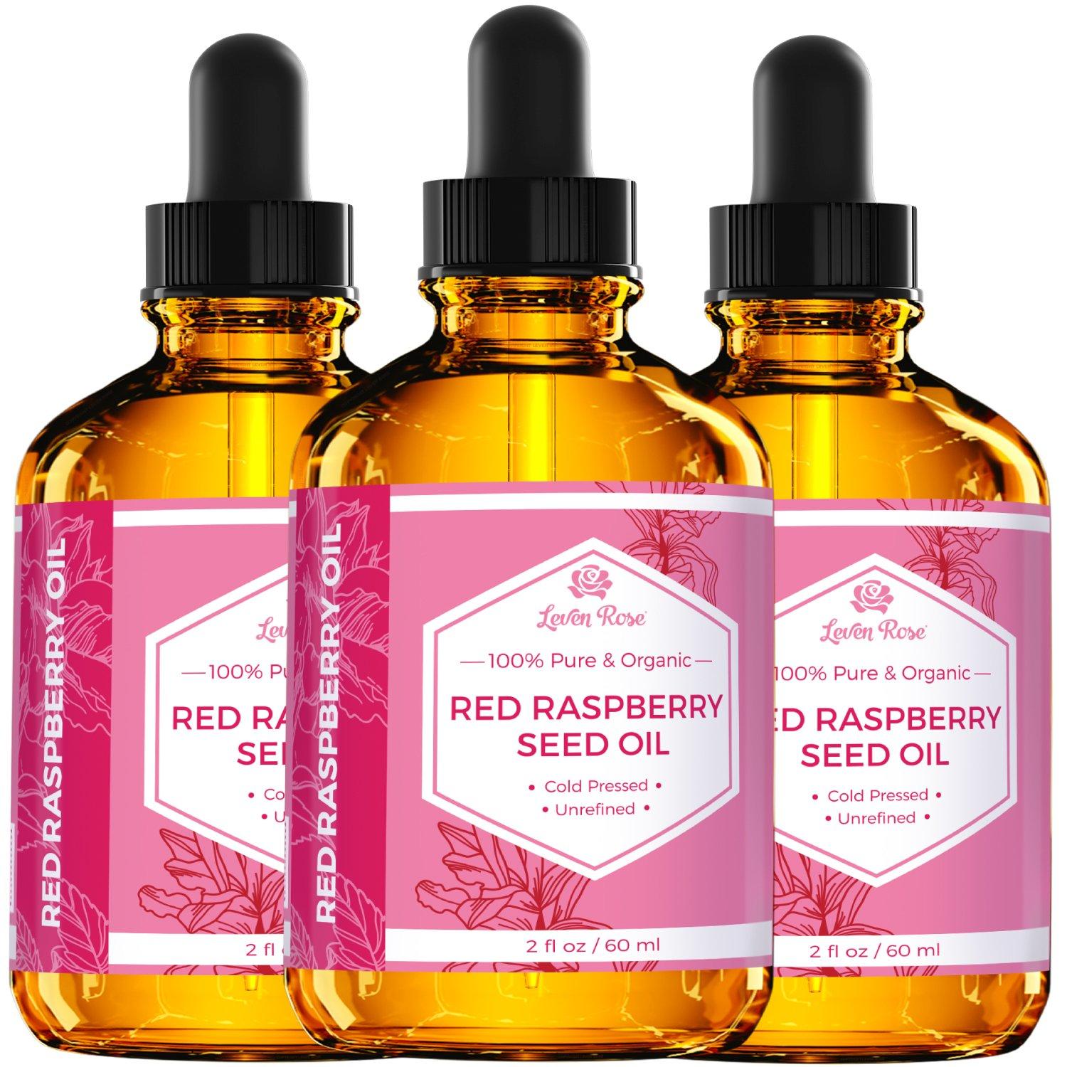 Leven Rose Leven Rose Red Raspberry Seed Oil Organic, 100% Natural for Face & Hands2 oz