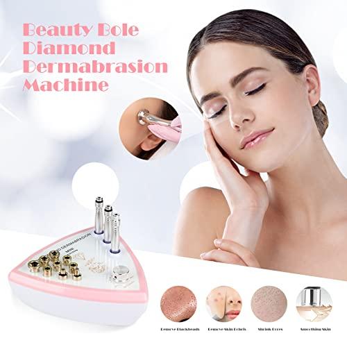 Beauty BOLE Beauty BOLE 3 in 1 Diamond Dermabrasion Machine Professional Pore Vacuum for Skin Toning Black Head Removal Cleaner with 0-70 cmHg Suction Power Facial Treatment Machine, DL-E2