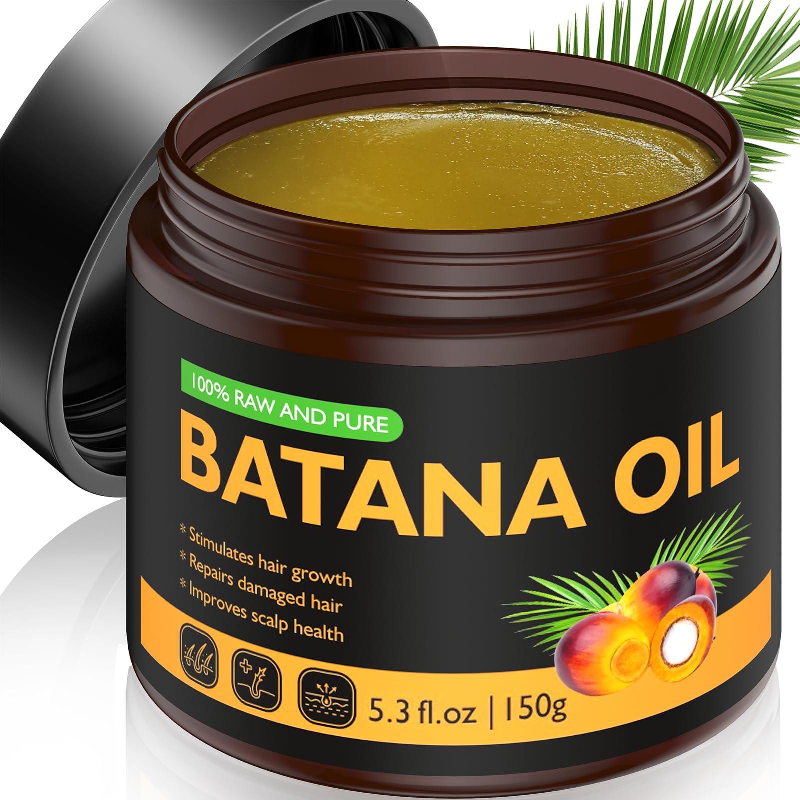 Veakoo Raw Batana Oil for Hair Growth, 100% Natural Pure, Dr. Sebi Organic Batana Oil from Honduras, Unrefined Hair Growth Oil for Women Men, Prevent Hair Loss, Repair Damaged Hair, Nourish Scalp 5.3 oz