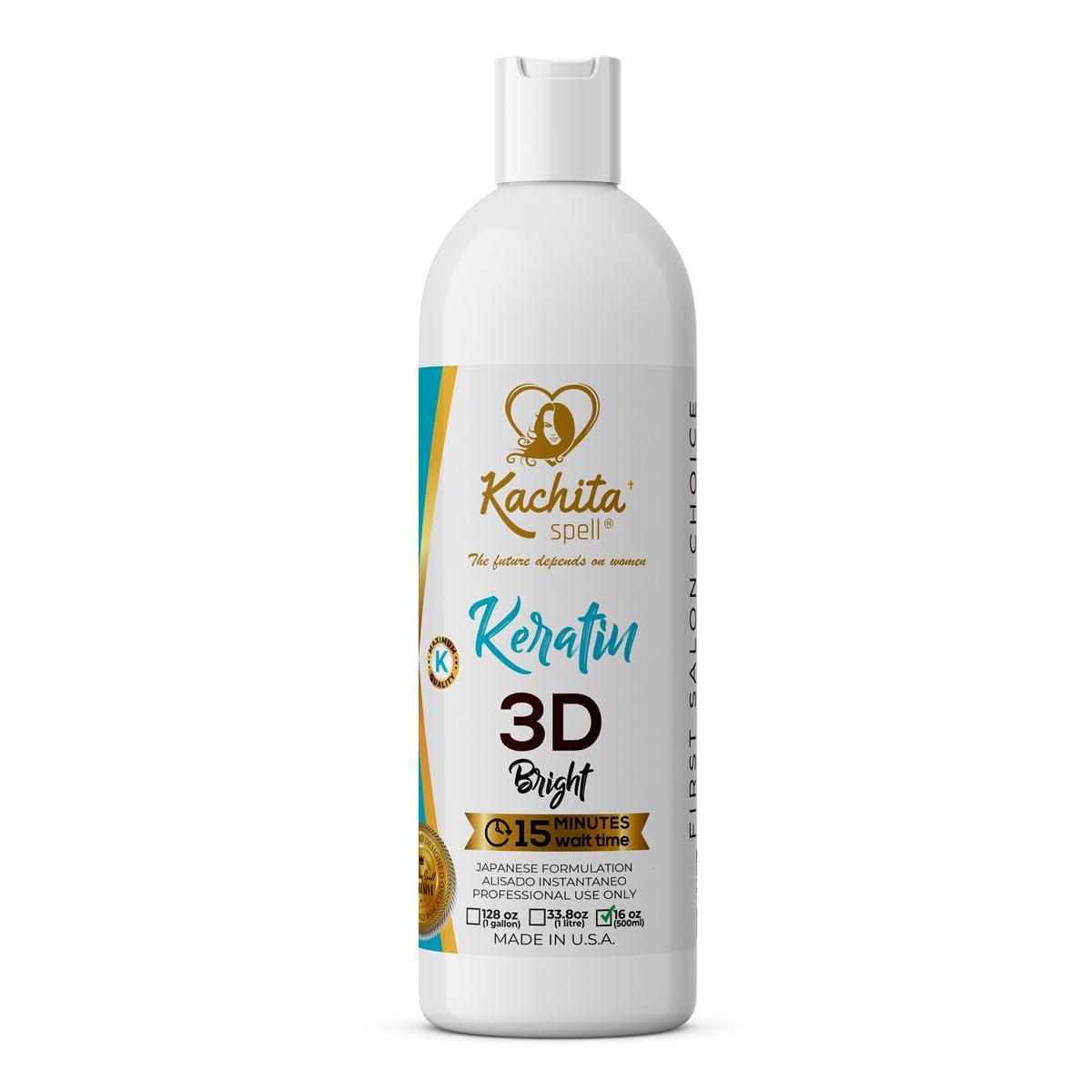Kachita Spell Kachita Spell Brazilian 3D Chocolate Keratin Hair Treatment Kit - Instantly Straightens, Smooths, Repairs, Conditions, and Strengthens Hair. Made in USA, Professional Results