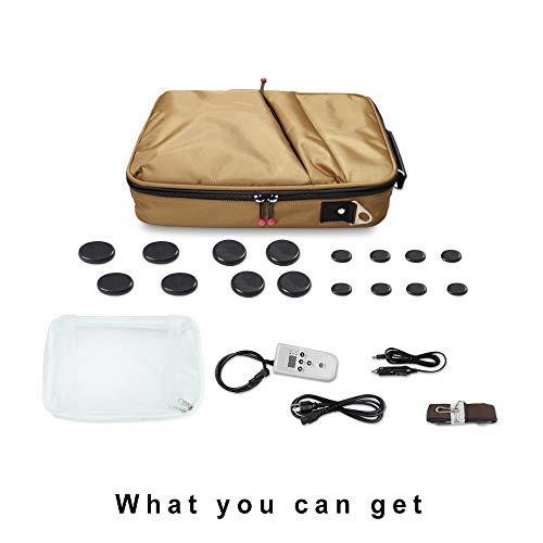 Goodtar Goodtar Portable Hot Stones Warmer Set Spa Salon Massage Digital Electric Heater Kit with 16 Basalt Stones