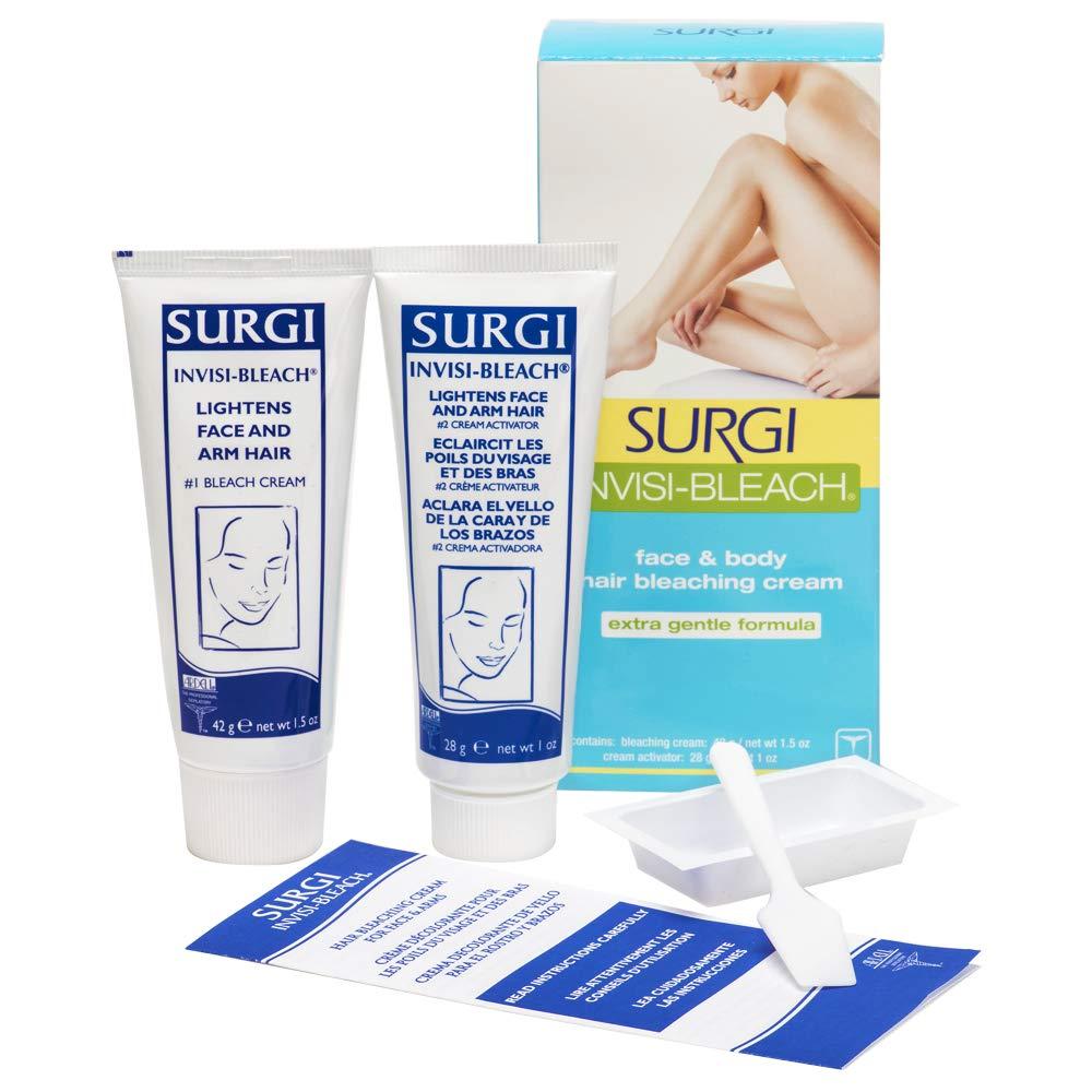 SURGI WAX Surgi Invisi-Bleach Face & Body Hair Bleaching Cream 1.5 oz (Pack of 2)