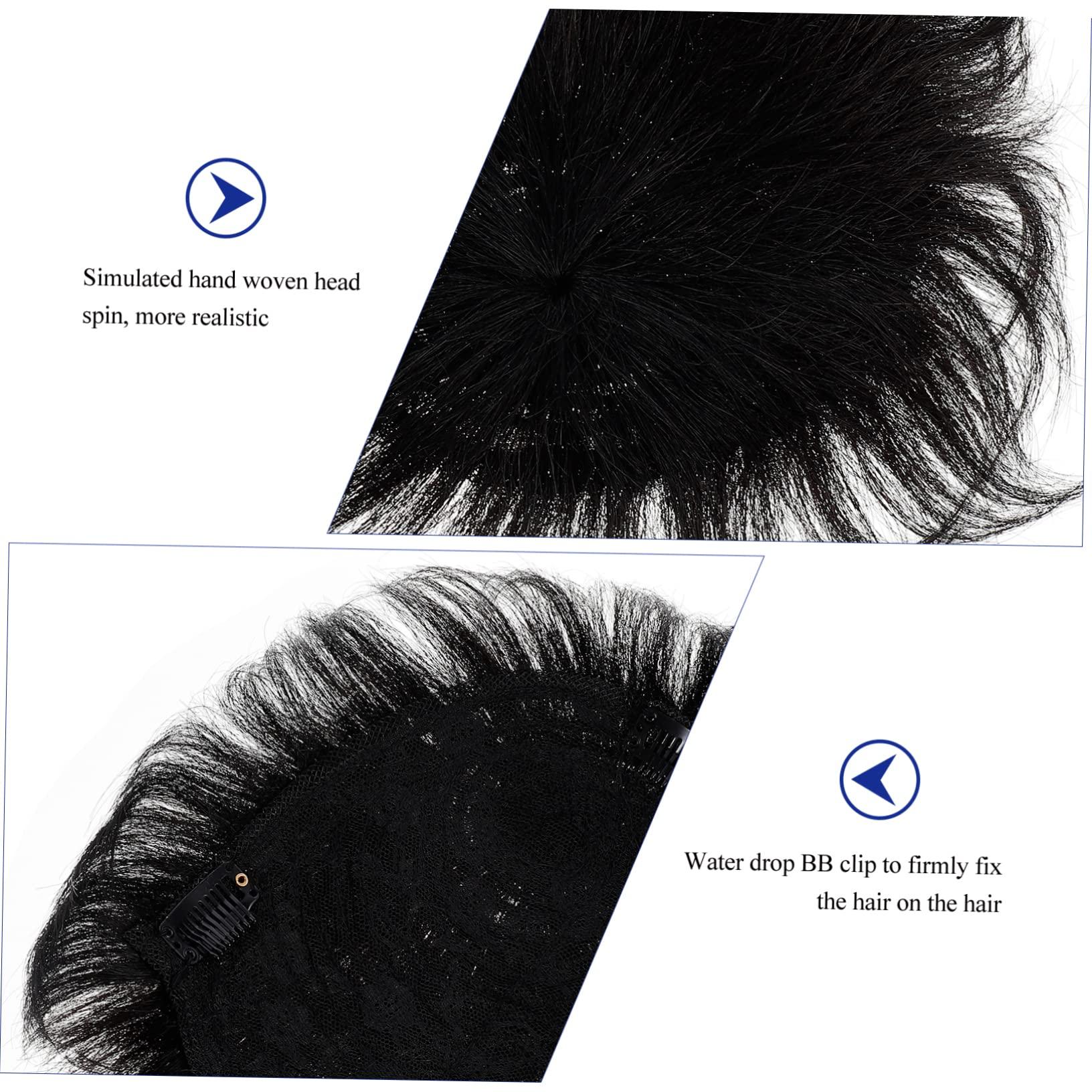 FOYTOKI FOYTOKI Fake Hair Tupe for Men Human Hair Extension Fashionable Bald Replacement Wig Piece
