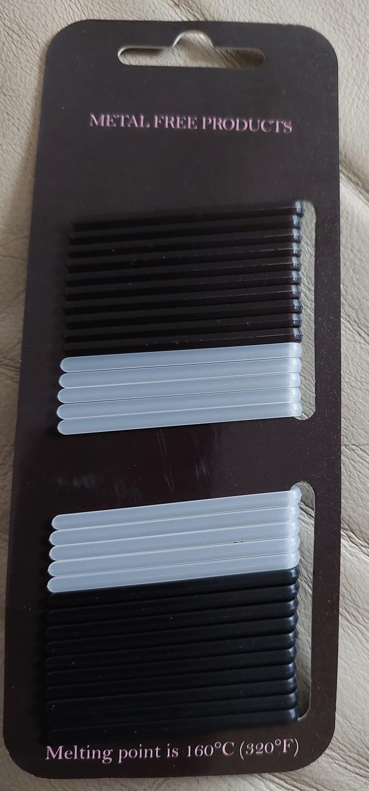 Metal Free Styling Metal Free Bobby Pins - BLACK-BROWN-CLEAR