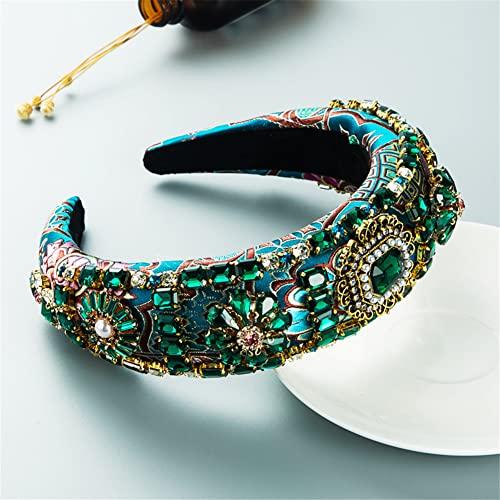Youllyuu Youllyuu Baroque Sparkly Rhinestone Headband Women Big Crystal Diamond Hairband Hair Hoop Girls Gift 18