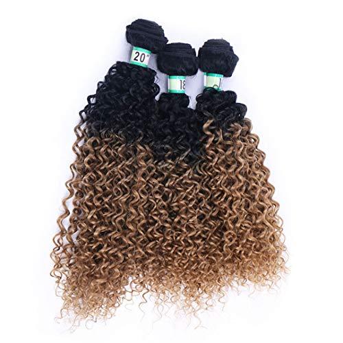 SSJFZM 16-20Inch Curly Hair Weaving Synthetic Curl Hair Extensions For Women T1B613 16inch