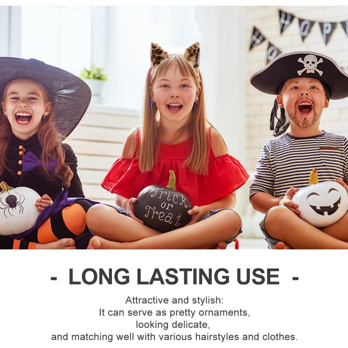 Luxshiny Luxshiny 1 Pair Cat Ears Hairpin Cat Ear Clips Halloween Hair Clips for Girls Cat Ears Cat Ears Clip on Women Hair Accessories Distinctive Hair Jewelries Flannel Baby Animal Hairy Cat