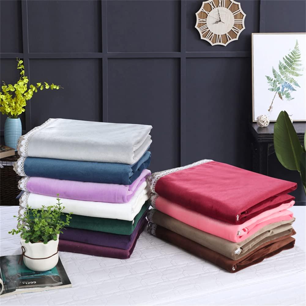 NinthAvenue Basics Breathable Protective Massage Table Bed Cover Soft Beauty Massage SPA Couch Cover Pure Color Beauty Salon Spa Massage Table Cloth Anti-Slip Beauty Bed Sheet Cover with Face Hole-L 31x79inch(80x200cm)
