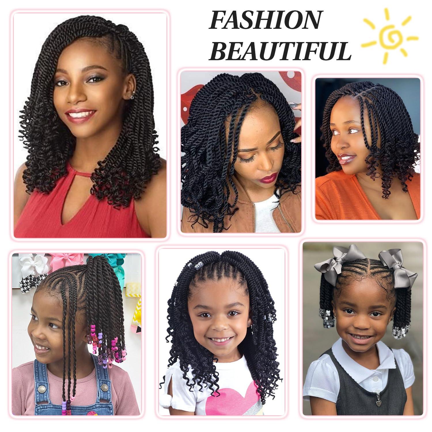 VIOLET Senegalese twist crochet hair 12 inch&18 inch (1B)