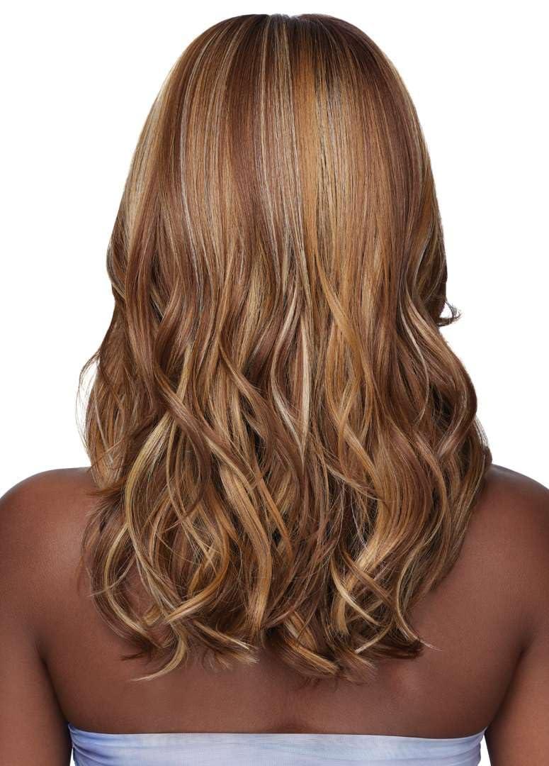 Outre Outre Airtied 100% Fully Hand-Tied Wig - Human Hair Blend - Loose Body Wave 18\" (DARK BROWN 2)