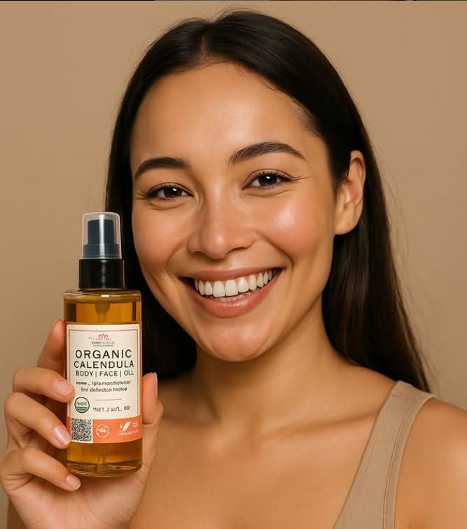 Bodyceuticals Calendula Skincare, Bodyceuticals Ca Bodyceuticals 100% Certified Organic Calendula Oil - High Potency Farm Fresh Flower & Olive Oil | Moisturizing Skincare & Repair| Non-GMO | Vegan | Kosher | Wheat-Free | Gluten-Free | Soy-Free | 7.5oz